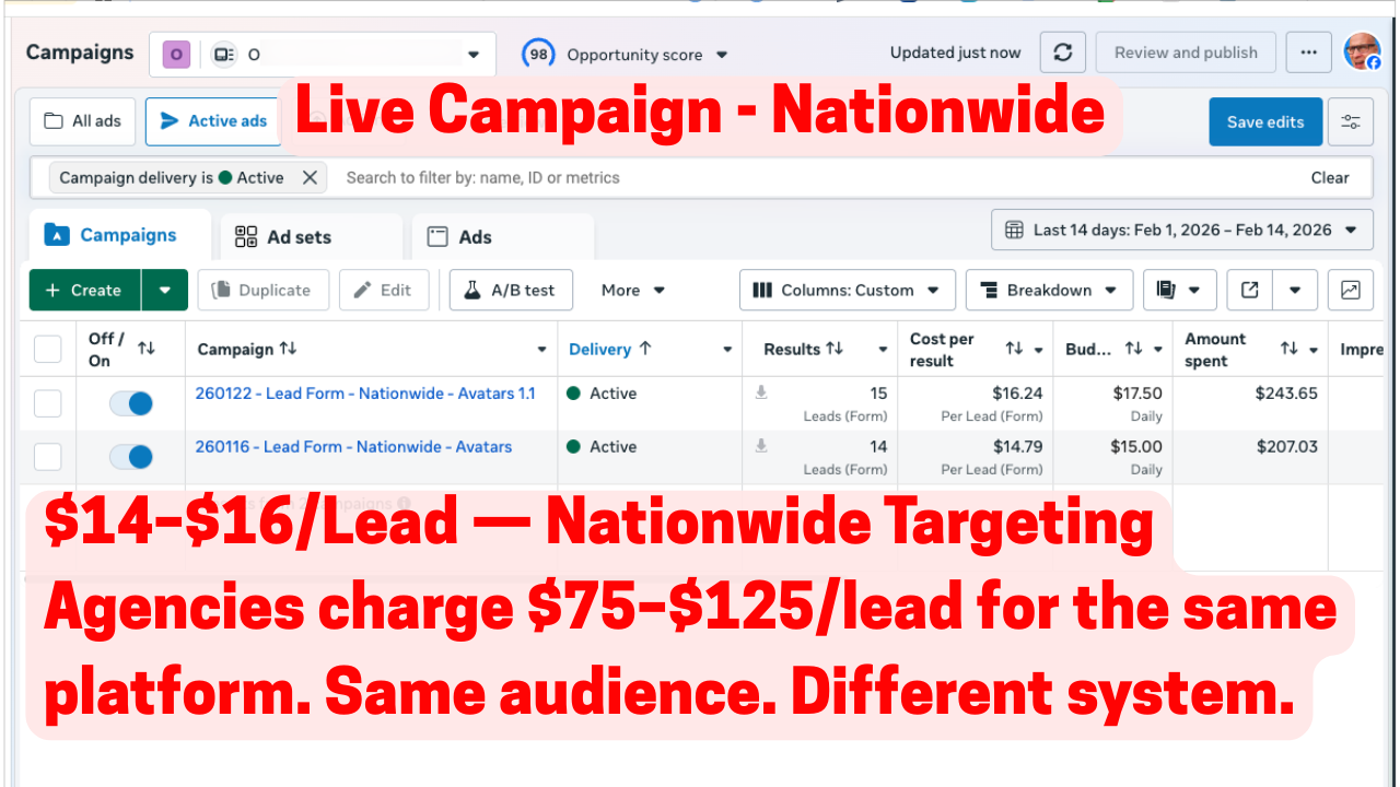 Live nationwide campaign screenshot